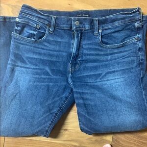 Lucky Brand Blue Straight Jeans with Classic Fading